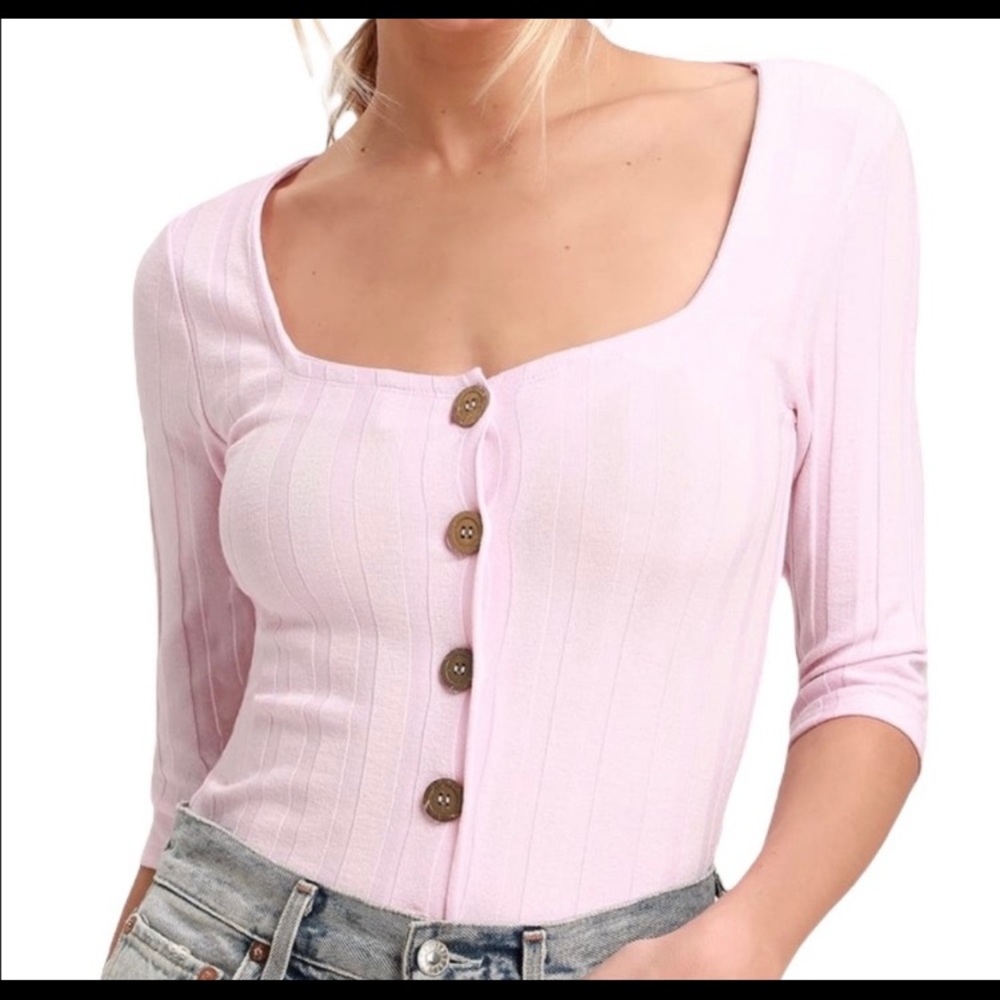 Blush Free People Central Park Cardigan NWT